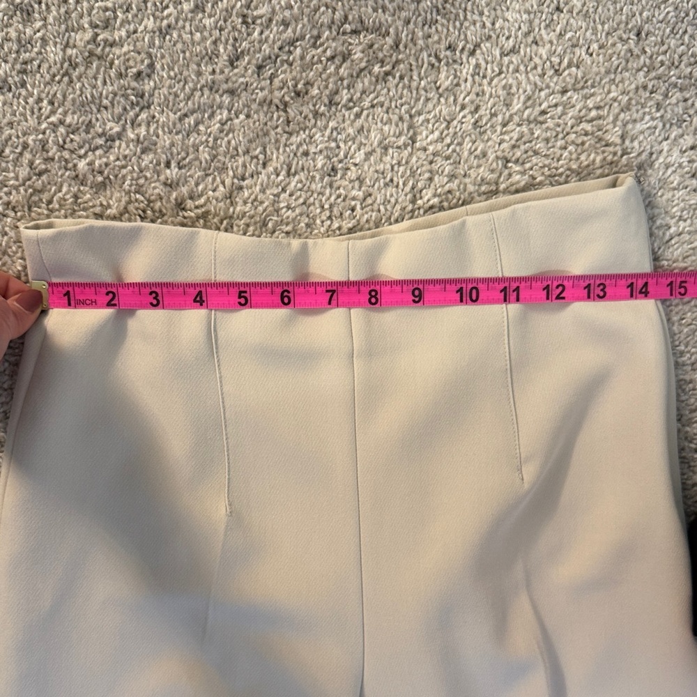 Zara Cream Wide-Leg Pants - Picture 3 of 5